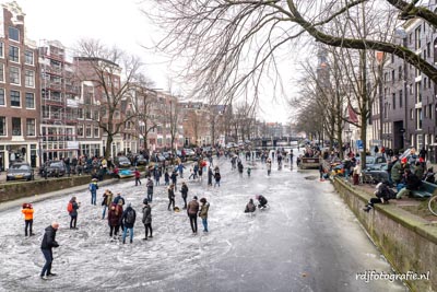 schaatsen op de prinsengracht