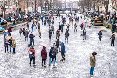 schaatsen op de prinsengracht