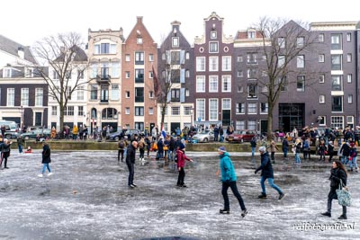 schaatsen op de prinsengracht