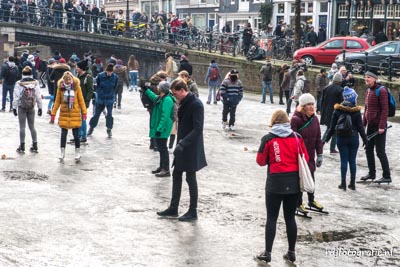 schaatsen op de prinsengracht